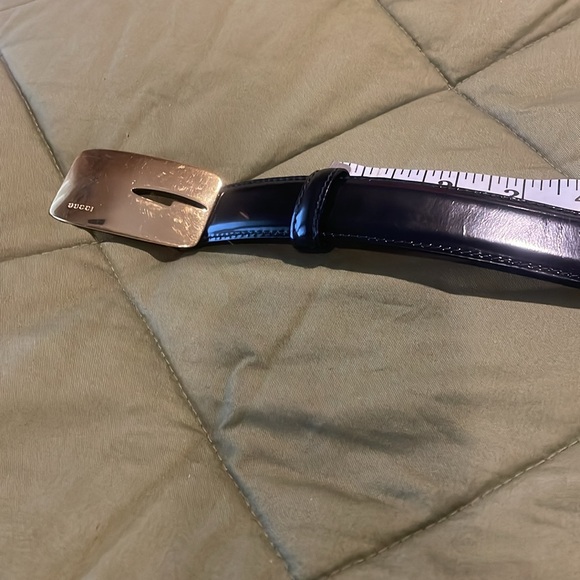 GUCCI black patten leather retro / vintage belt authentic - Picture 4 of 13